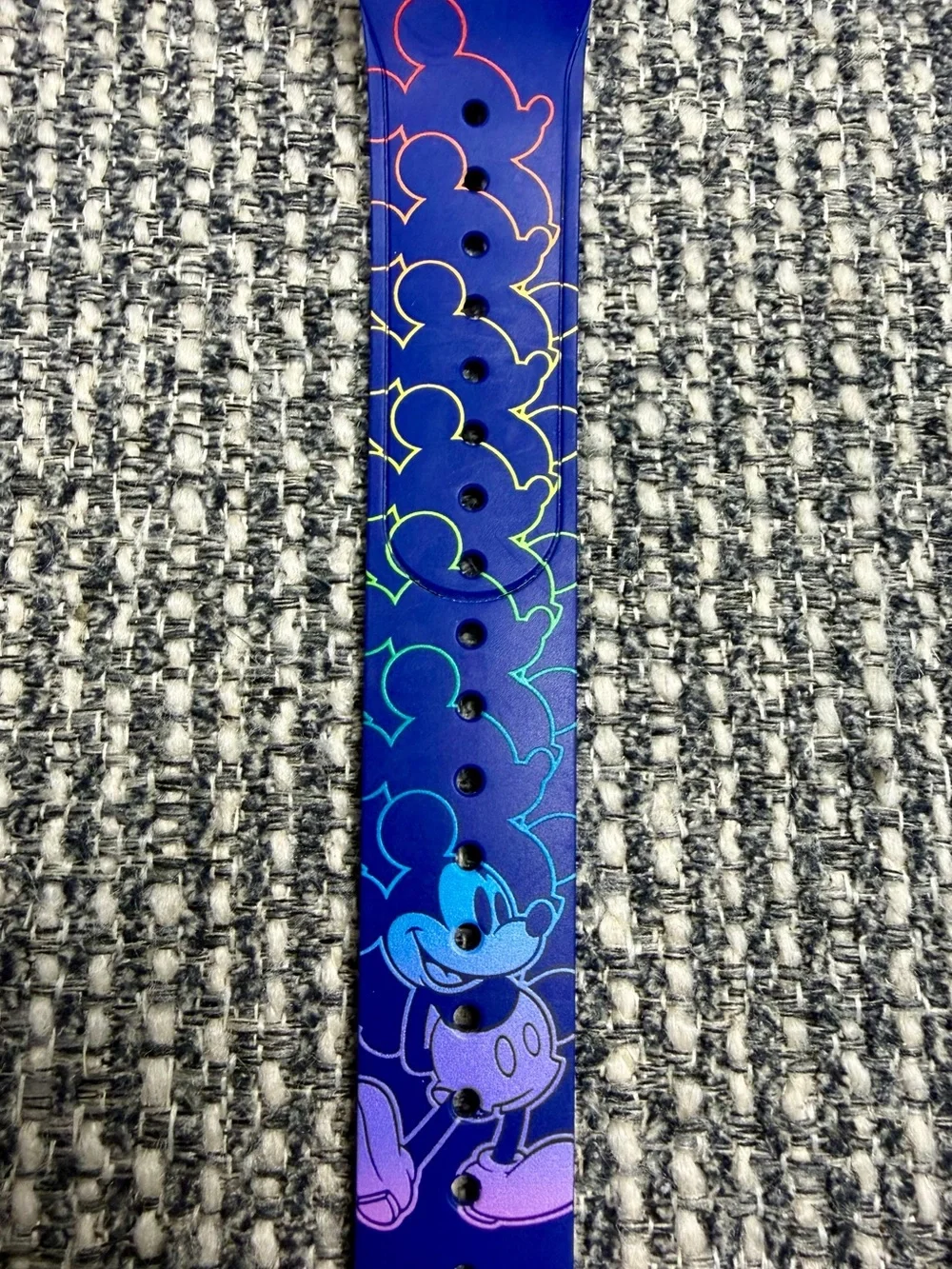 Used Disney Parks Pride Rainbow Castle MagicBand 2 Blue Mickey LGBTQ Magic Band